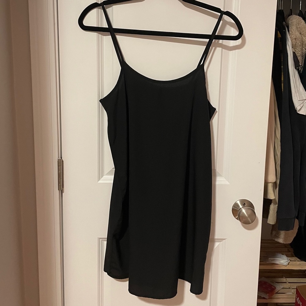 black slip dress size xs